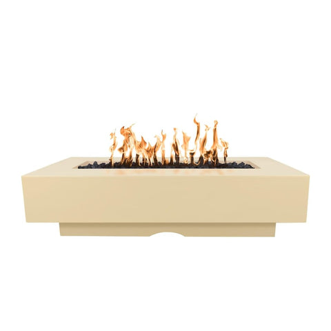 Del Mar 48 Inch Match Light Rectangular GFRC Concrete Propane Fire Pit in Vanilla By The Outdoor Plus