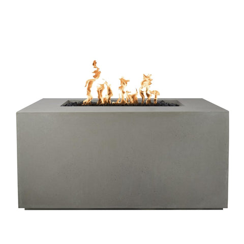 Pismo 48 Inch Match Light Rectangular GFRC Concrete Propane Fire Pit in Ash By The Outdoor Plus