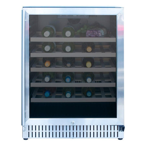 American Made Grills 24-Inch Outdoor Rated Wine Cooler - AMG-RFR-24W