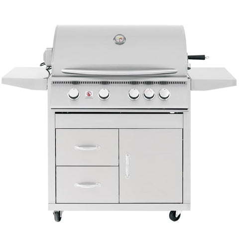 Summerset Sizzler Pro 32-Inch 4-Burner Propane Gas Grill With Rear Infrared Burner - SIZPRO32-LP