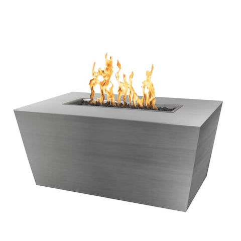 Mesa 48 Inch Match Light Rectangular Stainless Steel Propane Fire Pit By The Outdoor Plus