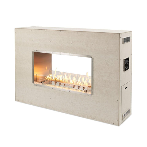 The Outdoor GreatRoom Company 60-Inch Linear Ready-to-Finish See-Through Natural Gas Fireplace W/ Direct Spark Ignition