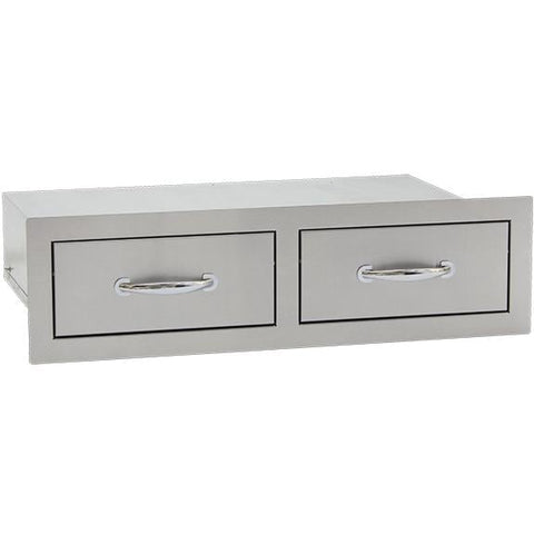 Summerset 30-Inch Stainless Steel Flush Mount Horizontal Double Access Drawer - SSDR2-32H