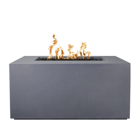 Pismo 48 Inch Match Light Rectangular GFRC Concrete Propane Fire Pit in Gray By The Outdoor Plus
