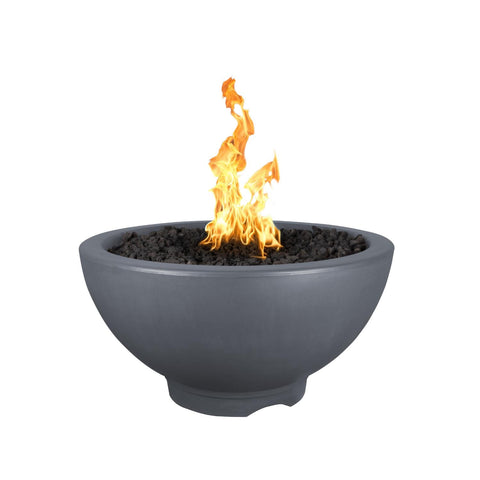 Sonoma 38 Inch Match Light Round GFRC Concrete Propane Fire Pit in Gray By The Outdoor Plus