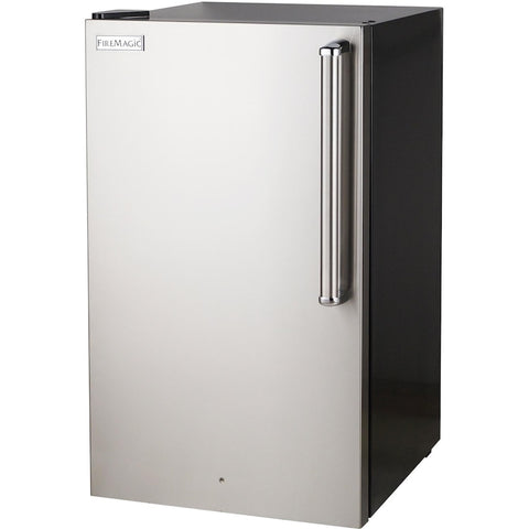 Fire Magic 20-Inch 4.0 Cu. Ft. Compact Refrigerator - Stainless Steel Door / Black Cabinet - 3598