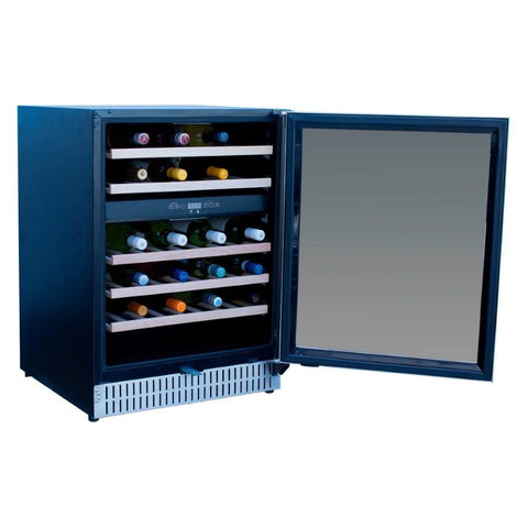 American Made Grills 24-Inch Outdoor Rated Dual Zone Wine Cooler - AMG-RFR-24WD