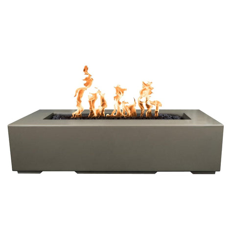 Regal 48 Inch Match Light Rectangular GFRC Concrete Propane Fire Pit in Ash By The Outdoor Plus
