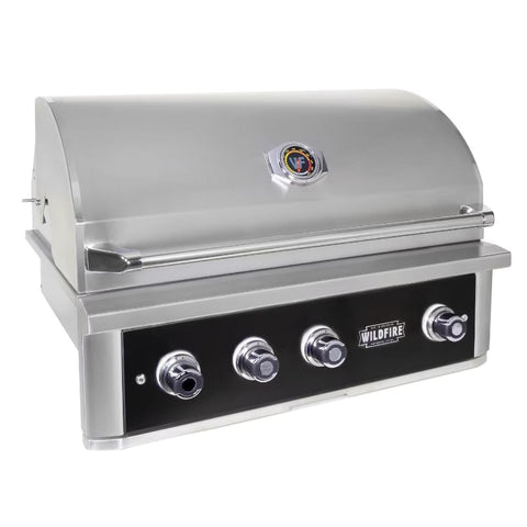 Wildfire 36-In Grill Outdoor Kitchen Package w/Power Burner and 24-In Outdoor Rated Refrigerator - WF-PRO36G-RH-LP