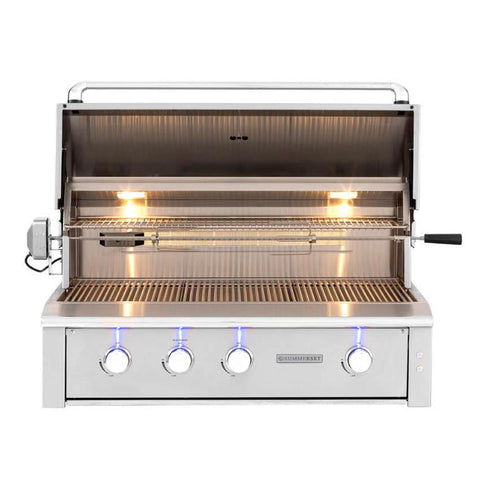 Summerset Alturi 42-Inch 3-Burner Built-In Natural Gas Grill With Stainless Steel Burners & Rotisserie - ALT42T-NG