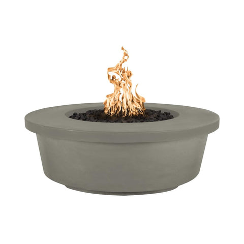 Tempe 48 Inch Match Light Round GFRC Concrete Propane Fire Pit in Ash By The Outdoor Plus