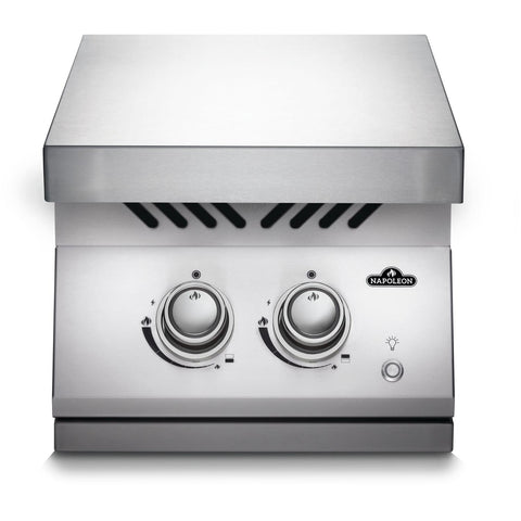 Napoleon Built-In 700 Series Inline Natural Gas Dual Range Top Burner with Stainless Steel Cover - BIB12RTNSS