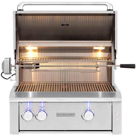 Summerset Alturi 30-Inch 2-Burner Built-In Natural Gas Grill With Stainless Steel Burners & Rotisserie - ALT30T-NG