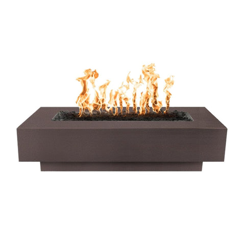 Coronado 48 Inch Match Light Rectangular Powder Coated Steel Propane Fire Pit in Copper By The Outdoor Plus