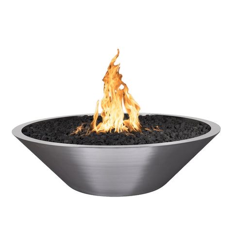 Orion 48 Inch Match Light Round Stainless Steel Propane Fire Bowl in Stainless Steel By The Outdoor Plus