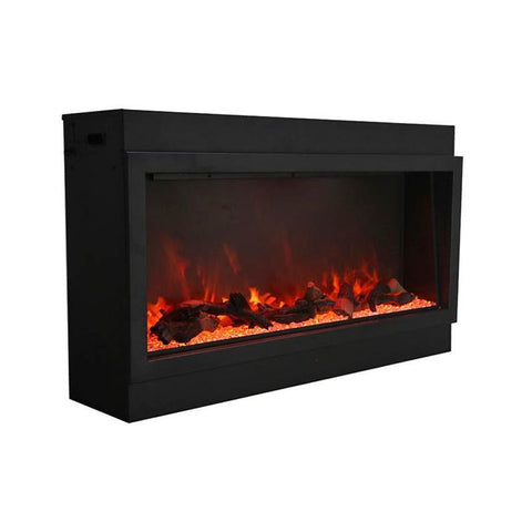Amantii Panorama Series Slim Smart 60-Inch Built-In Electric Fireplace - Indoor/Outdoor - BI-60-SLIM-OD