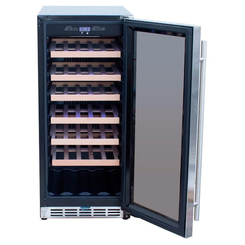 American Made Grills 15-Inch Outdoor Rated Wine Cooler - AMG-RFR-15W