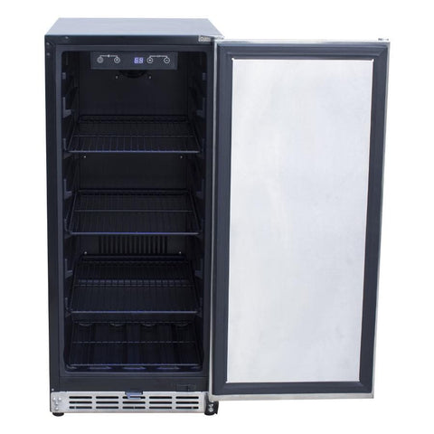 American Made Grills 15-Inch Outdoor Rated Fridge w/ Stainless Door - AMG-RFR-15S