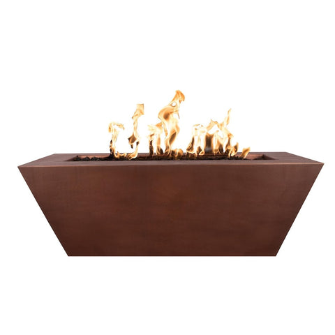 Mesa 48 Inch Glow Plug Rectangular Copper Propane Fire Pit in Copper By The Outdoor Plus