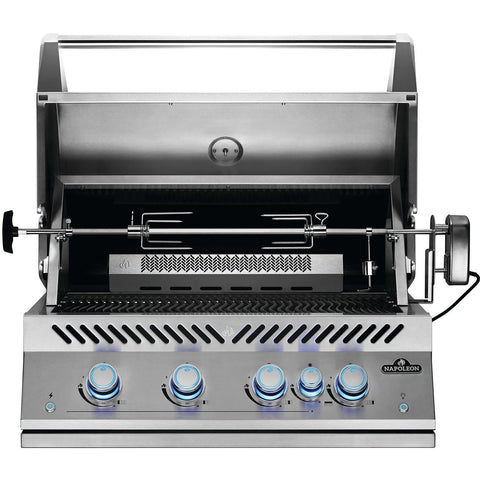 Napoleon Built-In 700 Series 32-Inch Natural Gas Grill w/ Infrared Rear Burner & Rotisserie Kit - BIG32RBNSS