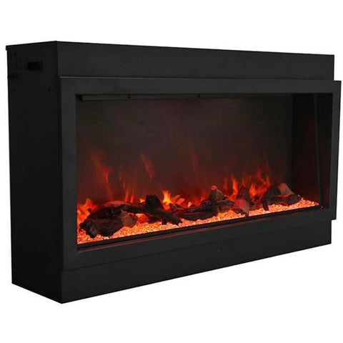 Amantii Panorama Series Slim Smart 88-Inch Built-In Electric Fireplace - Indoor/Outdoor - BI-88-SLIM-OD
