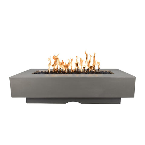 Del Mar 48 Inch Match Light Rectangular GFRC Concrete Propane Fire Pit in Ash By The Outdoor Plus