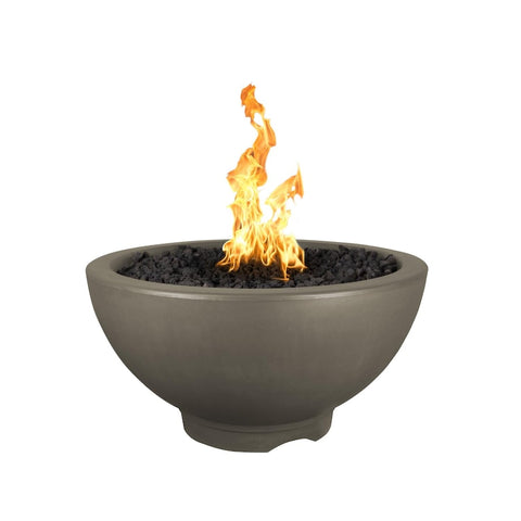 Sonoma 38 Inch Match Light Round GFRC Concrete Propane Fire Pit in Ash By The Outdoor Plus