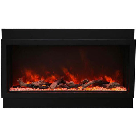 Amantii Panorama Series Deep Smart 40-Inch Built-In Electric Fireplace - Indoor/Outdoor - BI-40-DEEP-OD