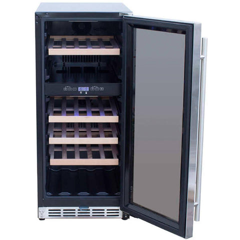 Summerset 15-Inch Outdoor Rated Dual Zone Wine Cooler - SSRFR-15WD