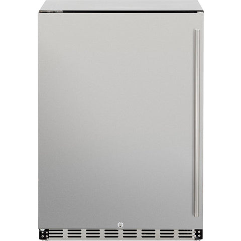 Summerset 24-Inch 5.3 Cu. Ft. Deluxe Right Hinge Outdoor Rated Compact Refrigerator - SSRFR-24D