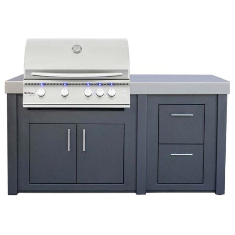 New Castle 62" Island Outdoor Kitchen Fits 32” Sizzler and Sizzler Pro