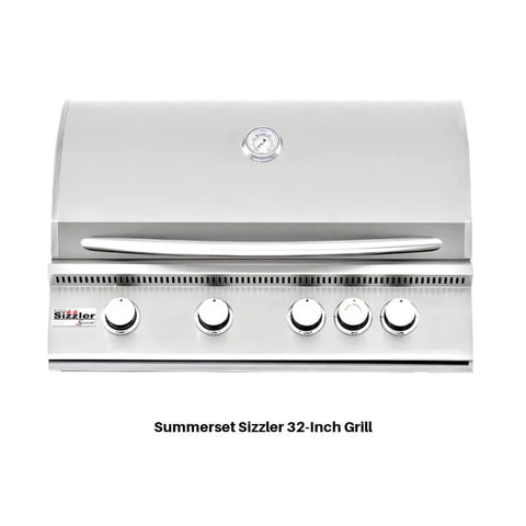 New Castle 71 Inch Grill Island with 32 Inch Summerset Grill