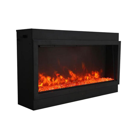 Amantii Panorama Series Slim Smart 60-Inch Built-In Electric Fireplace - Indoor/Outdoor - BI-60-SLIM-OD
