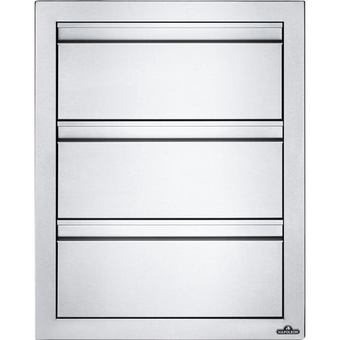 Napoleon 18-Inch Stainless Steel Triple Drawer - BI-1824-3DR