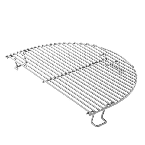Primo Oval Junior 200 Ceramic Kamado Grill On Steel Cart With Side Tables And Stainless Steel Grates - PGCJRH (2021)