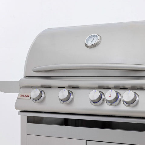 Blaze 32-Inch Gas Grill with Lights on Cart