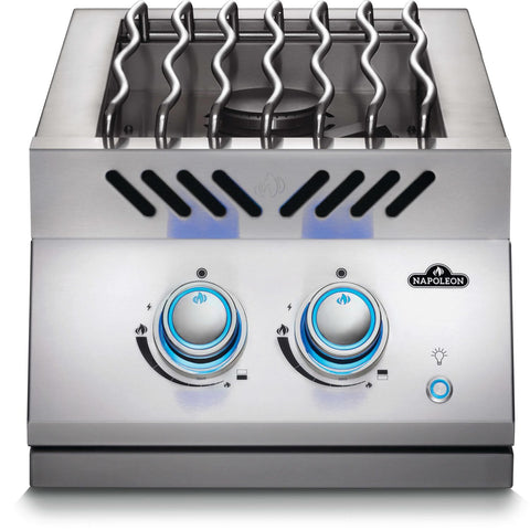Napoleon Built-In 700 Series Propane Dual Range Top Burner with Stainless Steel Cover - BIB18RTPSS