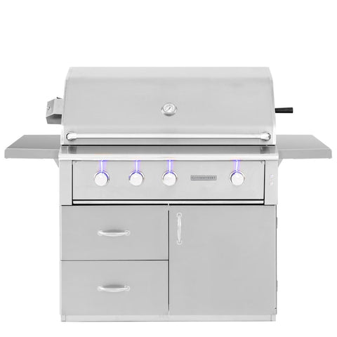 Summerset Alturi 42-Inch 3-Burner Natural Gas Grill With Stainless Steel Burners & Rotisserie - ALT42T-NG