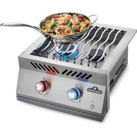 Napoleon Built-In 700 Series Propane Dual Range Top Burner with Stainless Steel Cover - BIB18RTPSS