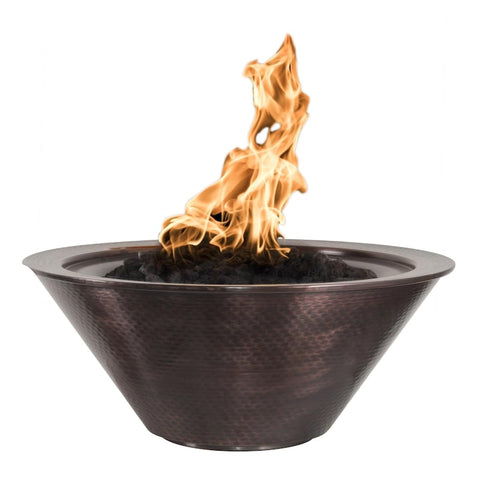 Cazo 24 Inch Match Light Round Copper Propane Fire Bowl in Copper By The Outdoor Plus