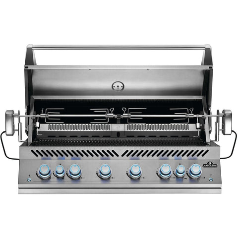 Napoleon Built-In 700 Series 44-Inch Natural Gas Grill w/ Infrared Rear Burner & Rotisserie Kit - BIG44RBNSS