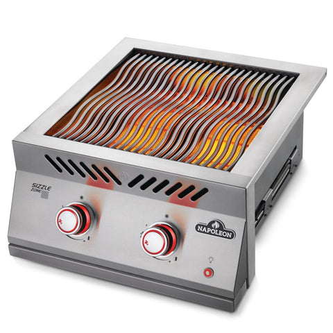 Napoleon Built-In 700 Series Propane Dual Infrared Burner with Stainless Steel Cover - BIB18IRPSS