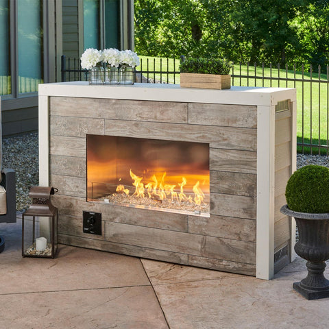 The Outdoor GreatRoom Company 40-Inch Linear Ready-to-Finish Single-Sided Natural Gas (Ships as Propane with Conversion Kit) Fireplace W/ Manual Ignition