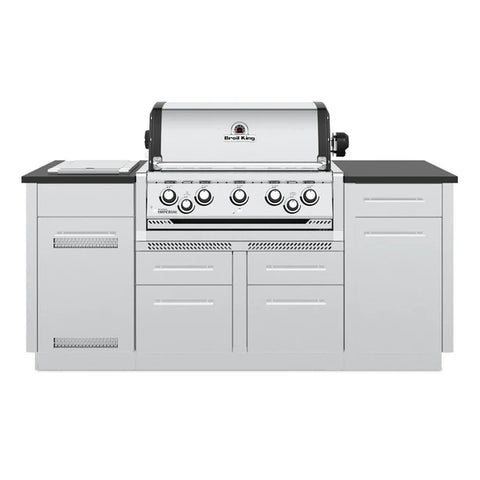 Broil King Imperial S 590i 5-Burner Gas Grill Center With Rotisserie & Side Burner - Stainless Steel