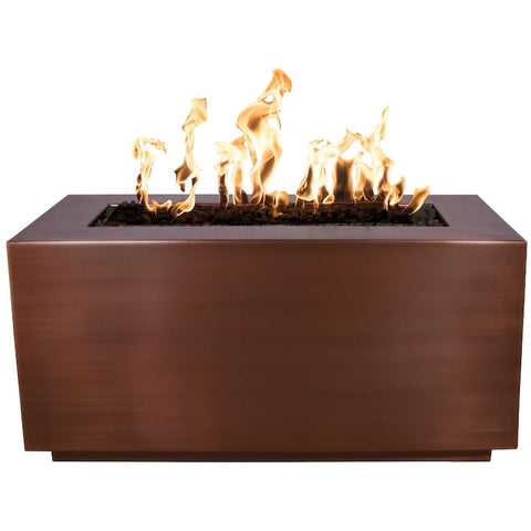 Pismo 48 Inch Match Light Rectangular Copper Propane Fire Pit in Copper By The Outdoor Plus