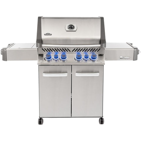 Napoleon Prestige 500 Propane Gas Grill with Infrared Rear Burner and Infrared Side Burner and Rotisserie Kit - P500RSIBPSS-3