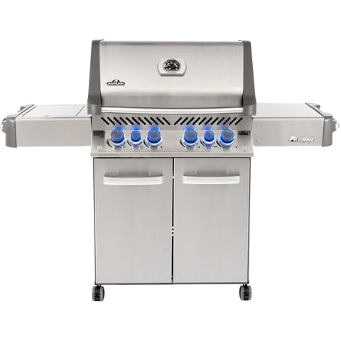 Napoleon Prestige 500 Propane Gas Grill with Infrared Rear Burner and Infrared Side Burner and Rotisserie Kit - P500RSIBPSS-3