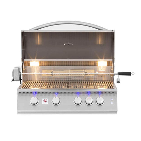 Summerset Sizzler Pro 32-Inch 4-Burner Built-In Natural Gas Grill With Rear Infrared Burner - SIZPRO32-NG
