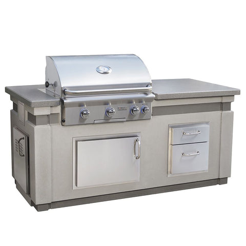 American Outdoor Grill L-Series Outdoor Kitchen Island with 30NBL Built-In Grill, Natural Gas